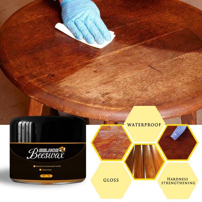 Solid Wood Seasoning Beewax Wood Care Wax Solid Wood Maintenance Cleaning Polished Waterproof Wear-Resistant Wax Furniture Care - Divino Produto