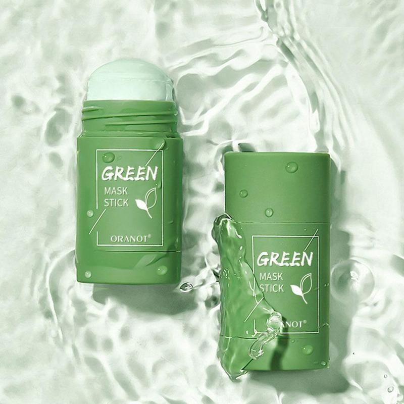 Cleansing Green Stick Green Tea Stick Mask Purifying Clay Stick Mask Oil Control Anti-acne Eggplant Skin Care Whitening - Divino Produto