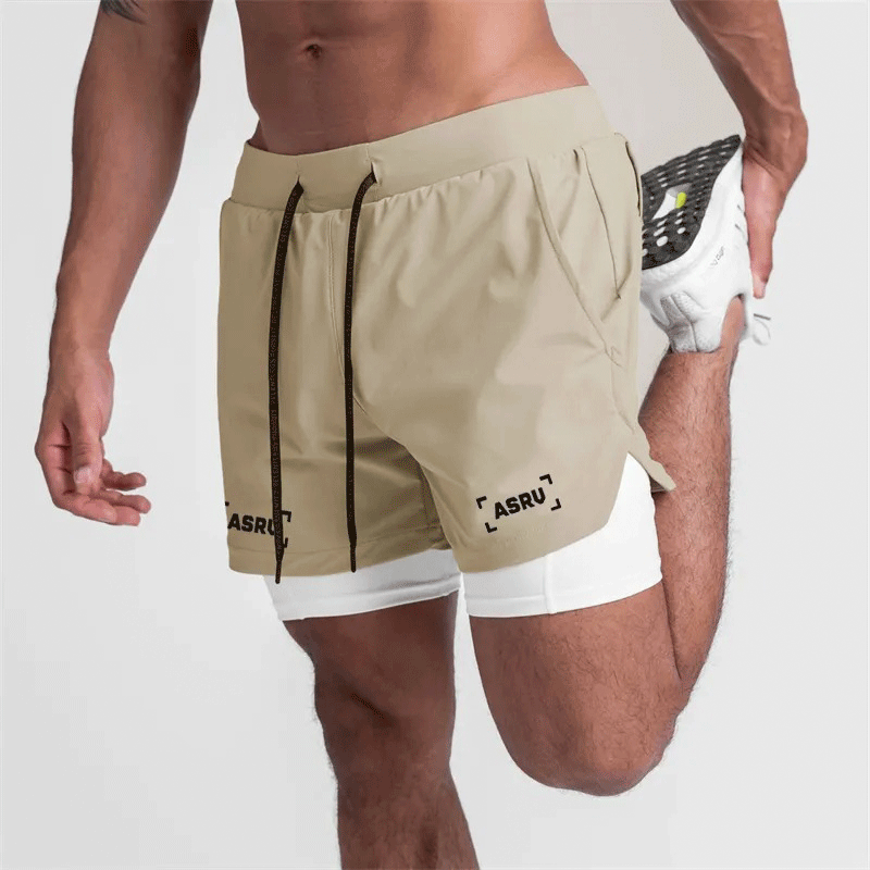 Kit Shorts Masculino DryFit de Camada Dupla de Compressão - Compre 1, Leve 3
