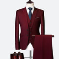 Terno Masculino Alfaiataria Slim Completo Com Colete Roupa Elegante para Homens Smoking