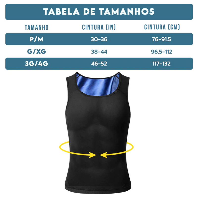 Regata Modeladora de Ultra Compressão Masculina Diminui Barriga