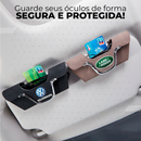 Porta Óculos e Carteira Multifuncional Automotivo