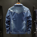 Jaqueta Jeans Masculina Térmica de Tecido Francês Forrado Acolchoado Interno