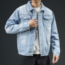 Jaqueta Jeans Masculina Térmica de Tecido Francês Forrado Acolchoado Interno