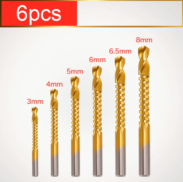 Kit de Brocas 2 EM 1 em Titânio Fura e Faz Rosca - Steel Drill