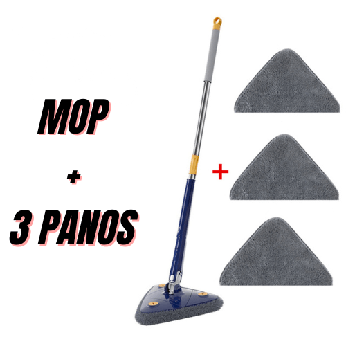 Mop de Limpeza Giratório 360° - LimpClean - 1, 3, e 5 panos