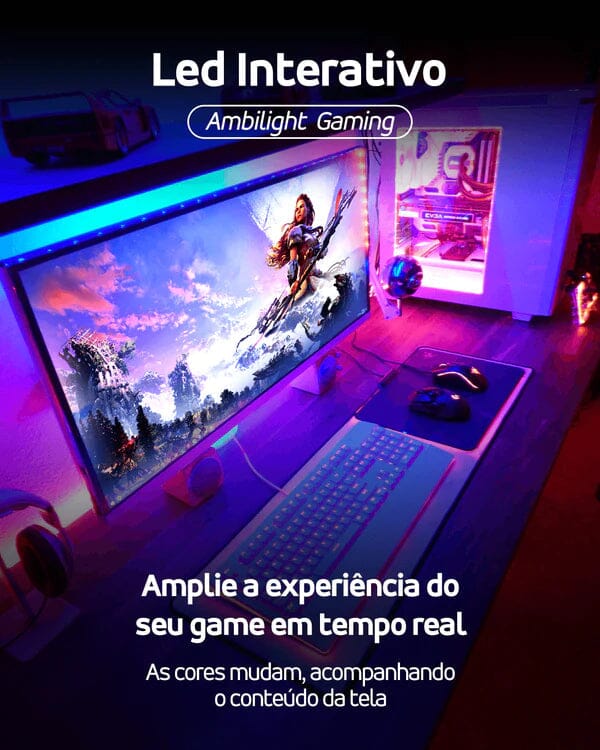 Fita de Led Inteligente Para TV e Monitores AMBILED - TV/Gamer/Cama