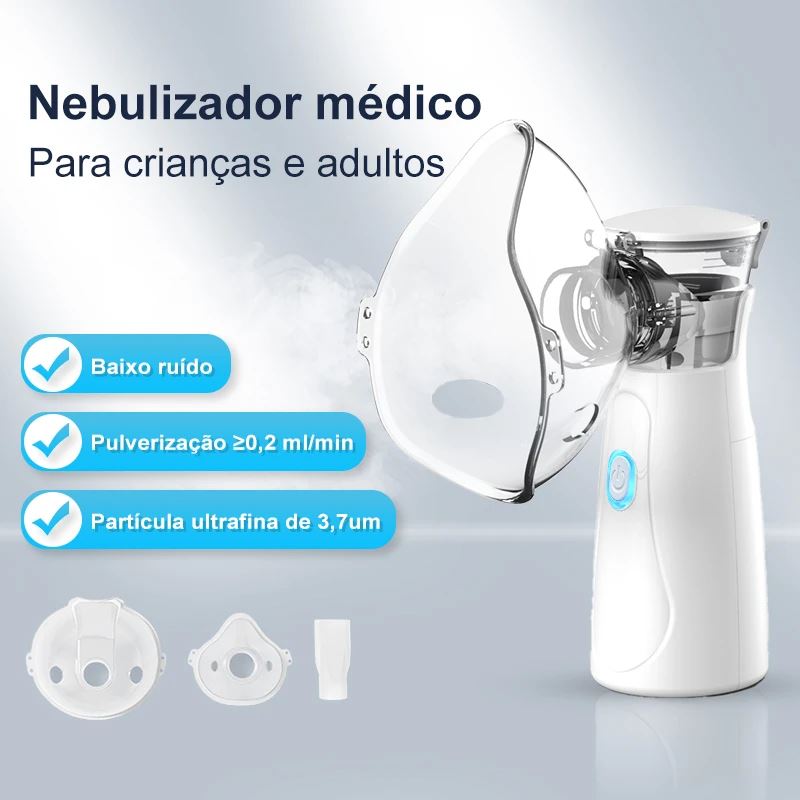 Inalador Nebulizador Portátil e Ultra Silencioso - NebulaQuiet