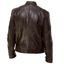 Jaqueta de Couro Vintage Premium Masculina