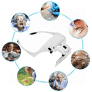 Óculos Lupa Iluminação Led Profissional Proteção Aumento 5 Lentes - Divino Produto