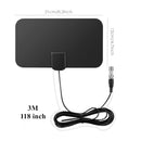 4K 25DB High Gain HD TV DTV Box Digital TV Antenna 140 Miles Booster Active Indoor Aerial HD Flat Design Fox DVB-T2 TV Antenna - Divino Produto