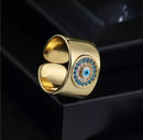 Anel Olho Grego - Golden Eye