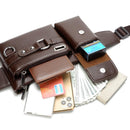 Bolsa de Cintura Masculina de Couro Luxury