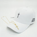 Boné Aba Curva Cross + Cordão - Show Your Faith - Divino Produto