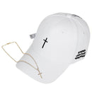 Boné Aba Curva Cross + Cordão - Show Your Faith - Divino Produto