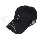Boné Aba Curva Cross + Cordão - Show Your Faith - Divino Produto