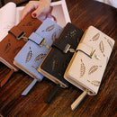 Carteira Feminina De Couro Golden Flores - Woman Style
