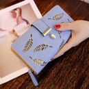 Carteira Feminina De Couro Golden Flores - Woman Style
