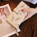 Carteira Feminina De Couro Golden Flores - Woman Style
