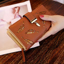 Carteira Feminina De Couro Golden Flores - Woman Style