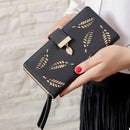 Carteira Feminina De Couro Golden Flores - Woman Style