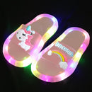 Chinelo Feminino Para Crianças - Unicorn Led Slippers - Divino Produto