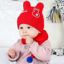 Conjunto Para Bebês Touca e Cachecol Orelhinha - Confy Baby