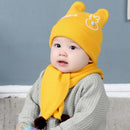 Conjunto Para Bebês Touca e Cachecol Orelhinha - Confy Baby