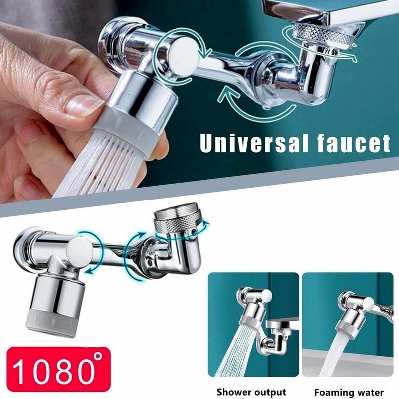 Extensor Universal Giratório em Inox Para Torneiras - Rotação de 1080 graus