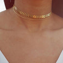 Gargantilha Estilo Ossos de Peixe - Golden Chain