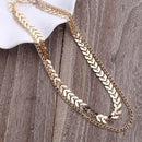 Gargantilha Estilo Ossos de Peixe - Golden Chain