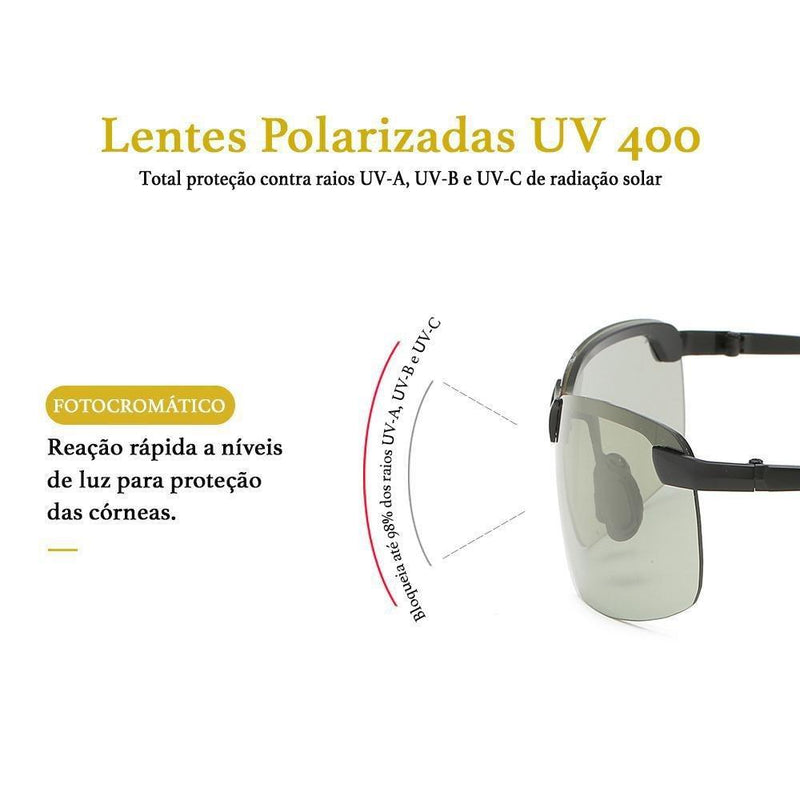 Óculos com Lentes Polarizadas Tauros Black - COMPRE 1 LEVE 2