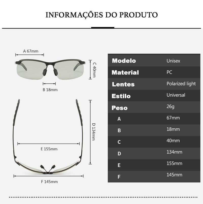 Óculos com Lentes Polarizadas Tauros Black - COMPRE 1 LEVE 2