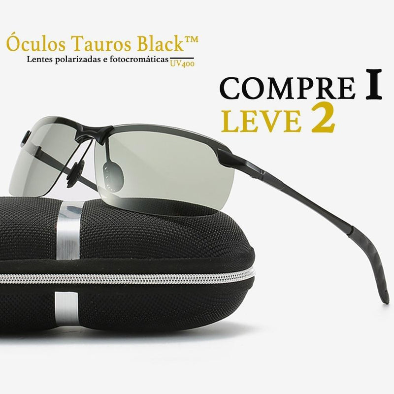 Óculos com Lentes Polarizadas Tauros Black - COMPRE 1 LEVE 2