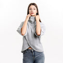 Poncho de Lã e Gola Alta - Winter Style