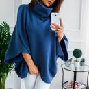 Poncho de Lã e Gola Alta - Winter Style