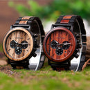 Relógio Bird de Madeira Masculino - Wood Elegancy