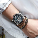 Relógio Couro Curren Masculino - Casual Style Watch